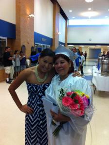 My mother and I at her graduation ceremony. May 2012.
