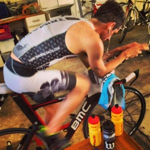 My husband, with his lazer focus going on.